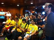 Grupo de participantes do World Robotic Sailing Championship visitou o NAVIO HOSPITAL GIL EANNES